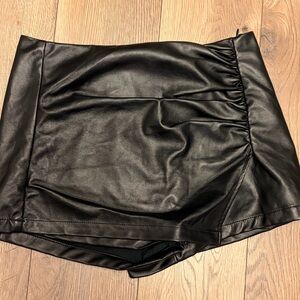 Missguided Black Faux Leather Skirt